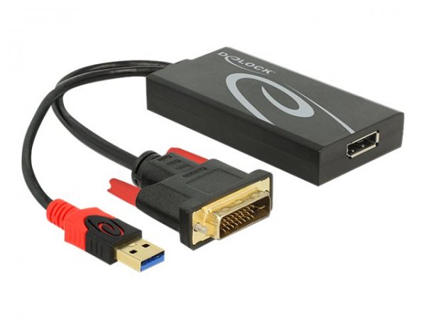 Delock Videokonverter - DVI - DisplayPort - Schwarz