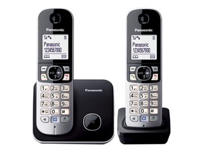 Panasonic KX-TG6812GB - Telefono DECT - 120 voci - Identificatore di chiamata - Nero