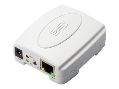 DIGITUS Print Server Fast Ethernet - USB 2.0 - Bianco - Taiwan - LAN Ethernet - IEEE 802.3 - IEEE 8