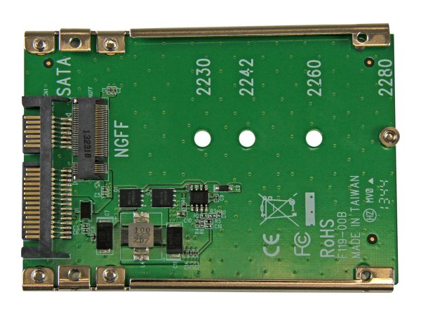 StarTech.com Convertitore adattatore SSD NGFF M.2 a SATA 2,5" - SATA - M.2 - Verde - CE - FCC - 6 Gb