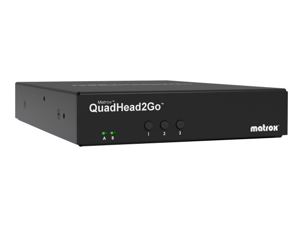Matrox QuadHead2Go Q155 Multi-Monitor Controller Appliance / Q2G-H4K - Nero - Metallo - Regulatory/e