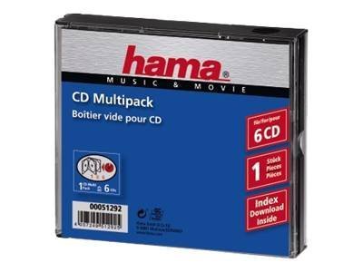 Hama CD-Multipack 6 - 6 dischi - Trasparente