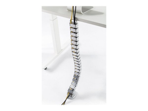 InLine Canalina flessibile per tavoli regolabili in altezza - 4 camere - grigio