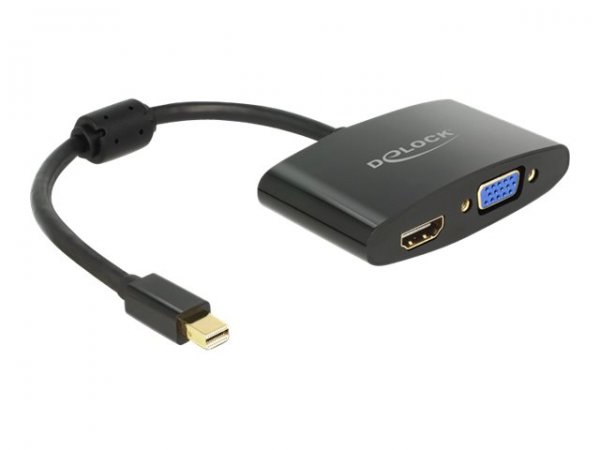 Delock 65553 - 0,18 m - Mini DisplayPort - HDMI + VGA (D-Sub) - Maschio - Femmina - 1920 x 1200 Pixe