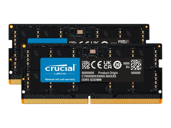 Crucial 64GB Kit (2x32GB) DDR5-5600 CL46 SO-DIMM Arbeitsspeicher