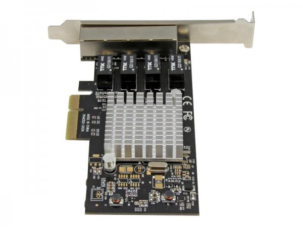 StarTech.com Scheda di rete PCIe Gigabit Power over Ethernet a 4 porte - Adattatore PCI express - In
