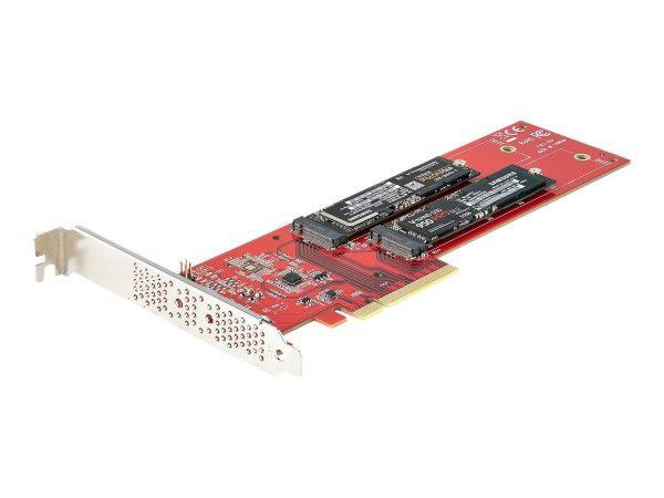 StarTech.com Adattatore PCI Express M.2 NVMe - Scheda Adattatore PCIe 4.0 x8 x16 a Doppio SSD M.2 NV