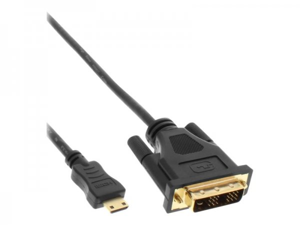 InLine Cavo Mini HDMI C a DVI 18+1 - 2m - dorato