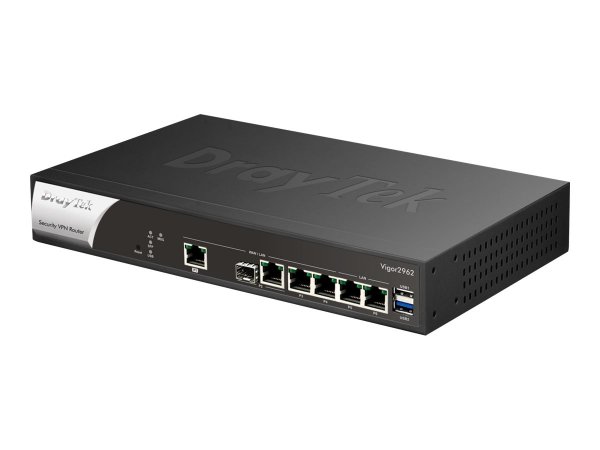 Draytek Vigor 2962 - WAN Ethernet - 2.5 Gigabit Ethernet - Nero - Bianco