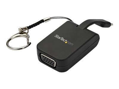 StarTech.com Compact USB C to VGA Adapter, 1080p 60Hz USB Type-C to VGA Video Display Converter with