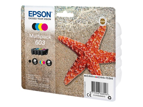 Epson Multipack 4-colours 603 Ink - Resa standard - 3,4 ml - 2,4 ml - 150 pagine - 1 pz - Confezione