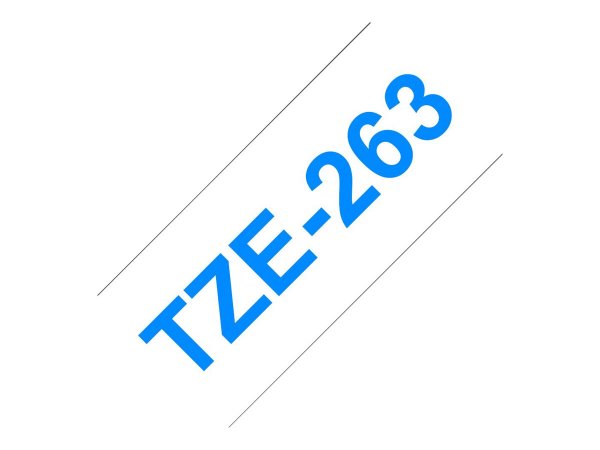 Brother TZe-263 - Blue on white