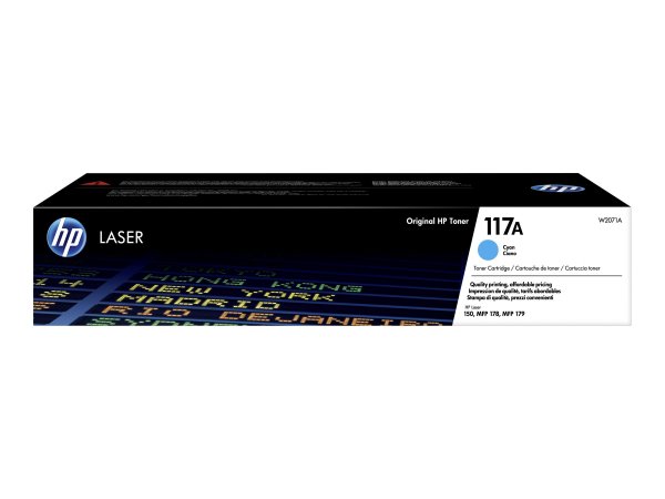 HP Cartuccia toner ciano per stampante laser originale 117A - 700 pagine - Ciano - 1 pz