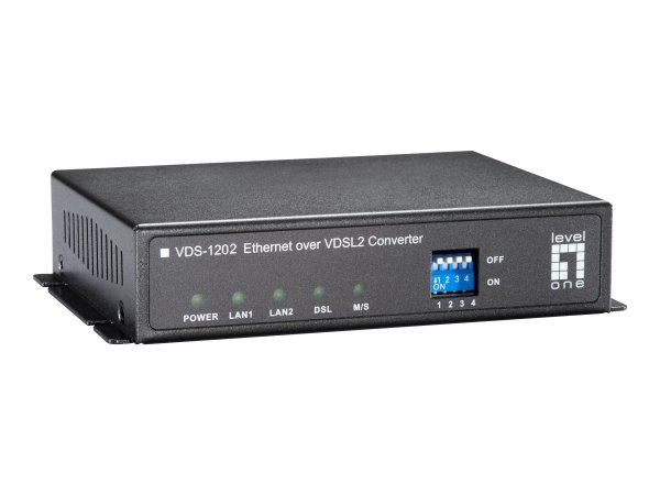 LevelOne VDS-1202 - Kurzstreckenmodem - 100Mb LAN Ethernet over VDSL - Converter - Filo di rame