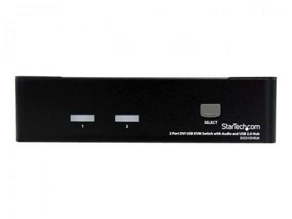 StarTech.com Switch KVM DVI USB 2 porte - con audio e hub USB 2.0 - 1920 x 1200 Pixel - Full HD - 18