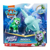 Spin Master PAW Patrol - set di action figure Rocky and Sawfish Aqua Pups - giocattoli per bambini