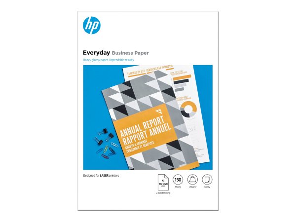 HP Everyday Business Paper - Glossy - 120 g/m2 - A3 (297 x 420 mm) - 150 sheets - Stampa laser - A3