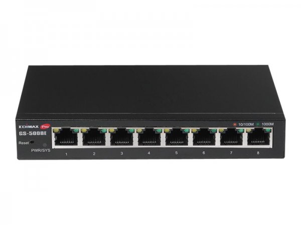 Edimax GS-5008E - Gestito - Gigabit Ethernet (10/100/1000) - Montabile a parete