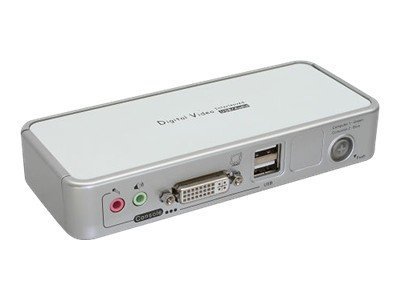 InLine KVM Switch - 2 porte - USB DVI - Audio - Kit cavi inclusi