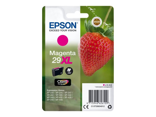Epson Strawberry Cartuccia Fragole Magenta Inchiostri Claria Home 29XL - Resa elevata (XL) - Inchios