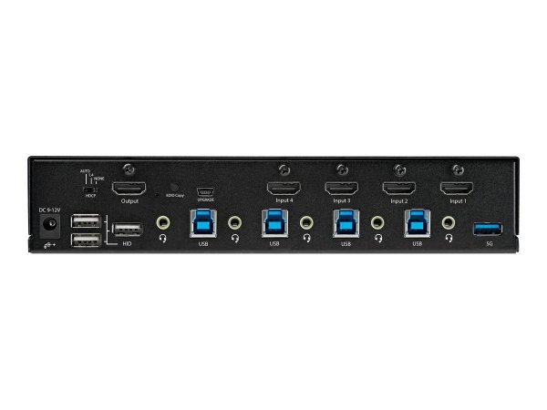StarTech.com KVM Switch HDMI a 4 porte - Monitor singolo 4K 60Hz Ultra HD HDR - Switch KVM HDMI 2.0