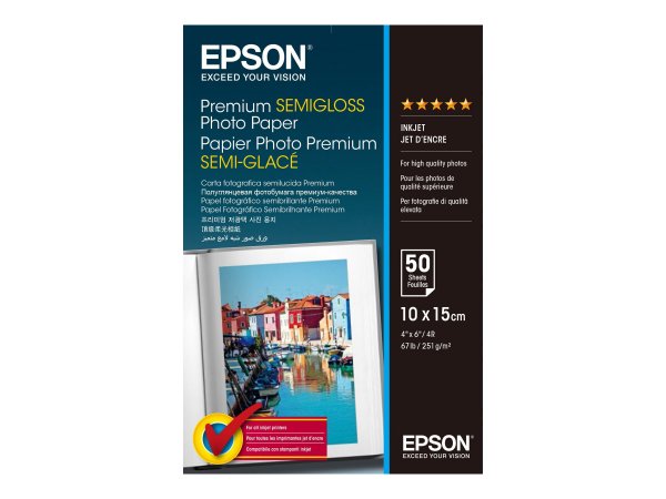 Epson Premium Semigloss Photo Paper 10x15 50 Blatt 251 g - Photo paper - 251 g/m²