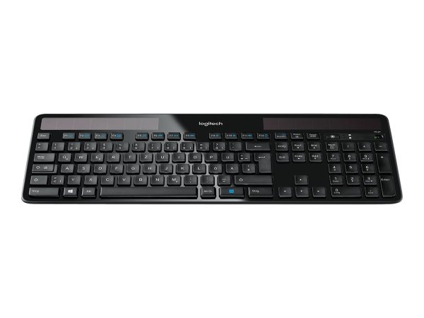 Logitech Wireless Solar Keyboard K750 - Full-size (100%) - Wireless - RF Wireless - QWERTZ - Nero