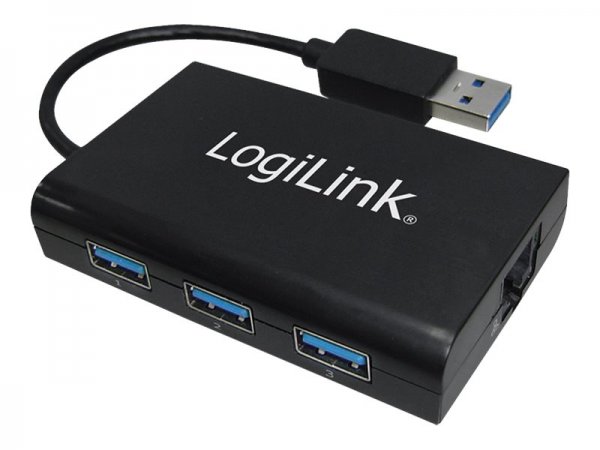 LogiLink UA0173A - USB 3.2 Gen 1 (3.1 Gen 1) Type-A - RJ-45 - USB 3.2 Gen 1 (3.1 Gen 1) Type-A - 100