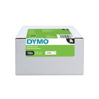 Dymo D1 Polyesterband 9 mm x 7 m schwarz auf weiß Vorteilspack 10