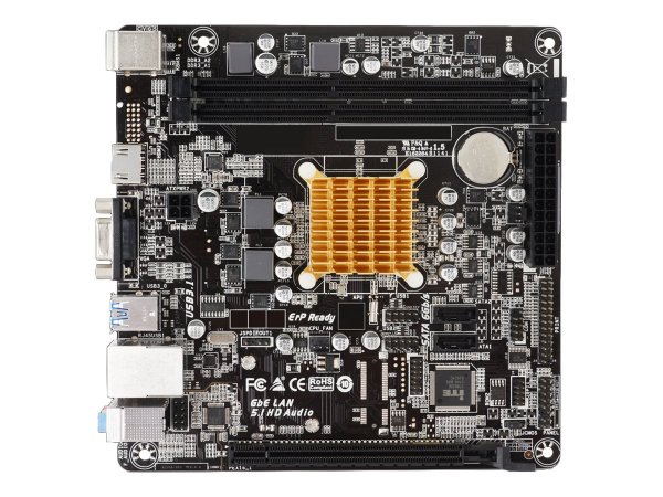 Biostar A68N-2100K - Motherboard - Mini-ITX - AMD E1 6010 - USB 3.2 Gen 1 - Gigabit LAN - Onboard-Gr