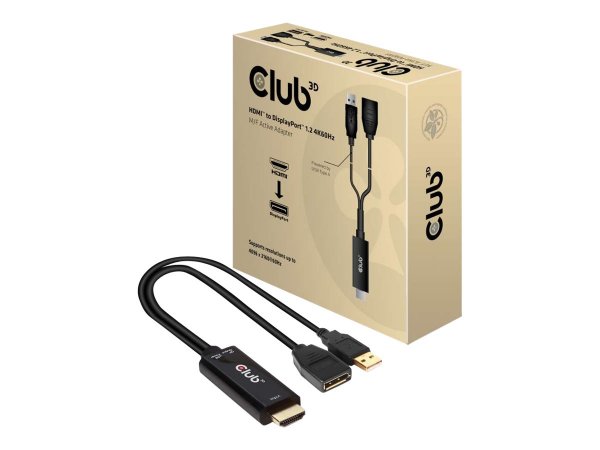 Club 3D Videoadapter - DisplayPort weiblich zu HDMI, USB (nur Strom)