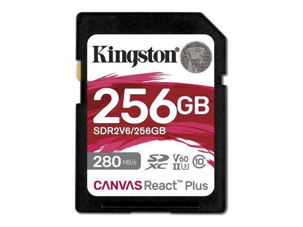 Kingston 256GB Canvas React Plus SDXC - Extended Capacity SD (SDXC)