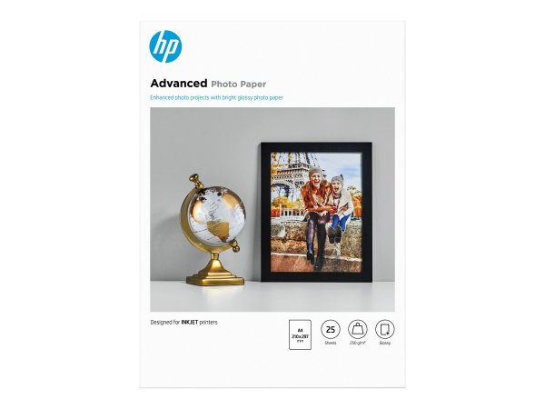 HP DeskJet Advanced Glossy Photo Paper A4 Photo paper - 250 g/m² - 210x297 mm - 25 foglio