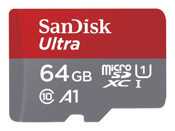 SanDisk Ultra - 64 GB - MicroSDXC - Classe 10 - UHS-I - Class 1 (U1) - A prova di magnete - Resisten