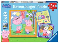 Ravensburger Kinderpuzzle Peppas Familie und Freunde 3x 49 Teile