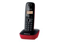 Panasonic KX-TG1611 - Telefono DECT - 50 voci - Identificatore di chiamata - Nero - Rosso