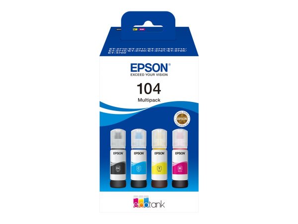 Epson EcoTank 104 - 4-pack - black, yellow, cyan, magenta