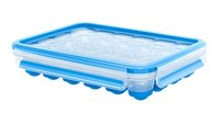 EMSA Clip & Close Ice Cube Tray - 24 pezzo(i) - Rettangolare - Vaschetta per ghiaccio - Blu - Traspa