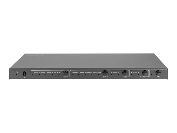 DIGITUS 4x2 switch matrix HDMI - 4K/60Hz - 3840 x 2160 Pixel - 18 Gbit/s - 3840 x 2160 Pixel - 1.4/2