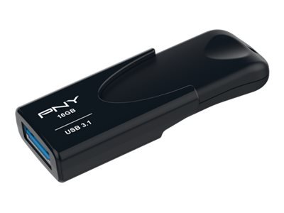 PNY Attache 4 - 16 GB - USB tipo A - 3.2 Gen 1 (3.1 Gen 1) - 80 MB/s - Senza coperchio - Nero