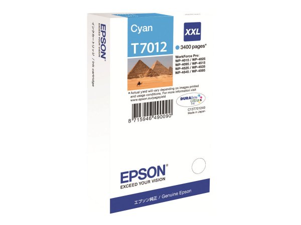Epson Tintenpatrone XXL cyan t 701 WorkForce Pro 7012 - Originale - Cartuccia di inchiostro