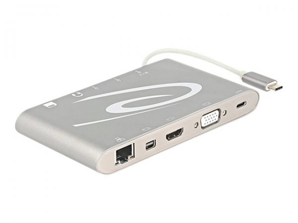 Delock 87298 - USB 3.2 Gen 1 (3.1 Gen 1) Type-C - 3.5mm - HDMI - Mini DisplayPort - RJ-45 - USB 3.2