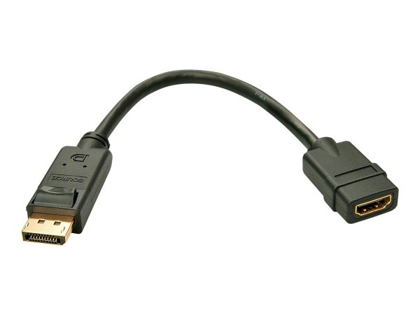 Lindy 41005 - 0,15 m - DisplayPort - HDMI - Maschio - Femmina - Dritto