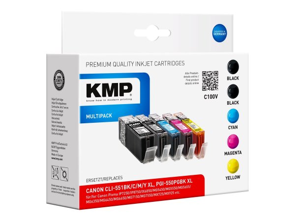 KMP C100V - Inchiostro a base di pigmento - 28 ml - 15 ml - 5400 pagine - 715 pagine - Confezione mu