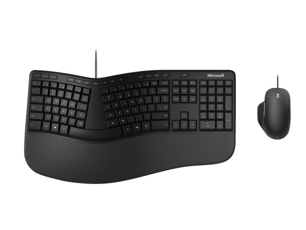Microsoft Ergonomic Desktop - Full-size (100%) - USB - QWERTZ - Nero - Mouse incluso