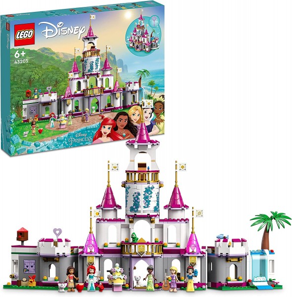LEGO Disney Princess 43205 Il Grande Castello delle Avventure di Ariel, Moana, Rapunzel e Biancaneve