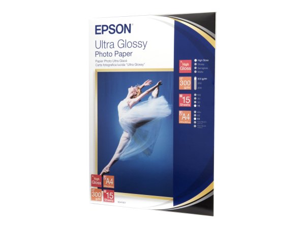 Epson Ultra Glossy Photo Paper - A4 - 15 Fogli - Lucida - 300 g/m² - A4 - 15 fogli - - Expression Pr