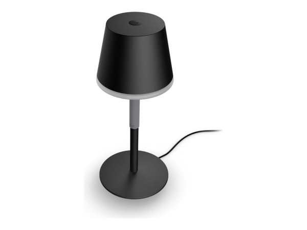Signify Hue White and Color ambiance Go Lampada Smart da Tavolo Ricaricabile Nera Wireless - Lampada