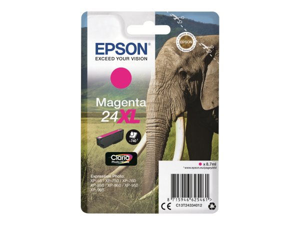 Epson Elephant Cartuccia Magenta XL - Resa elevata (XL) - Inchiostro a base di pigmento - 8,7 ml - 7