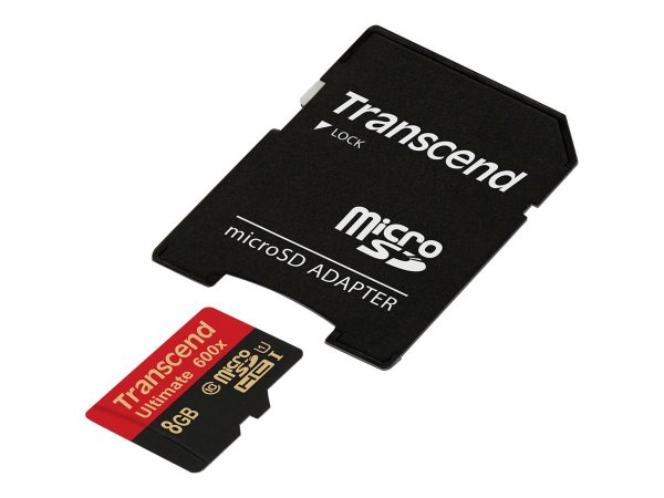 Transcend 8GB microSDHC Class 10 UHS-I (Ultimate) - 8 GB - MicroSDHC - Classe 10 - MLC - 90 MB/s - C